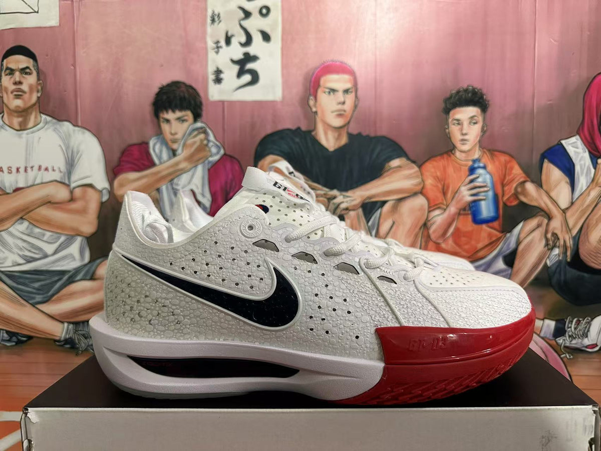 Nike Basketball Sneakers in White Dark Blue Red - product image from the listing.