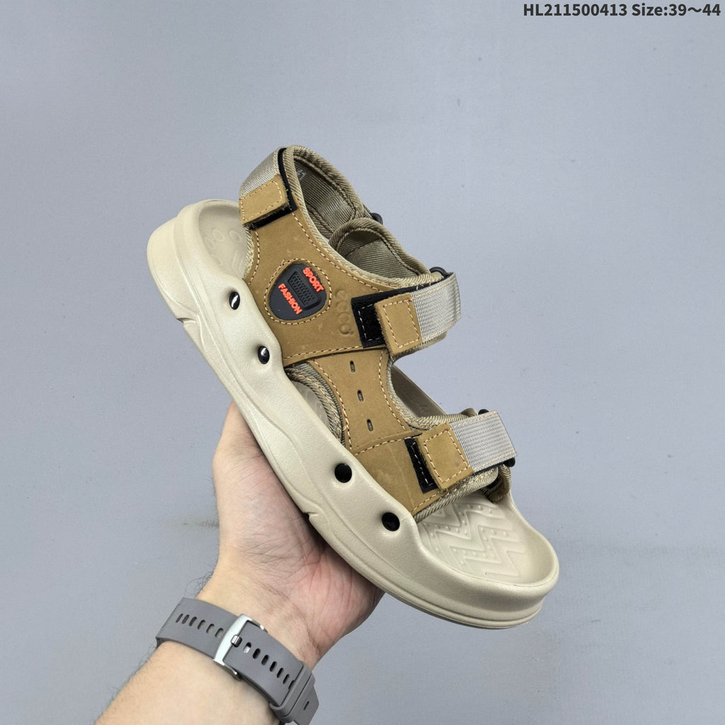 Outdoor Casual Sandals with Adjustable Hook-and-Loop Straps by ECCO - product image from the listing.