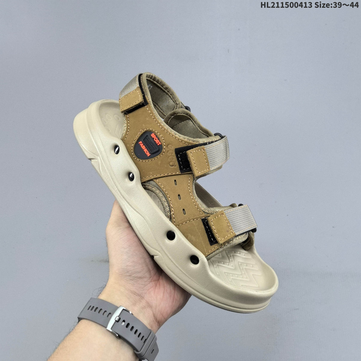 Outdoor Casual Sandals with Adjustable Hook-and-Loop Straps by ECCO - product image from the listing.