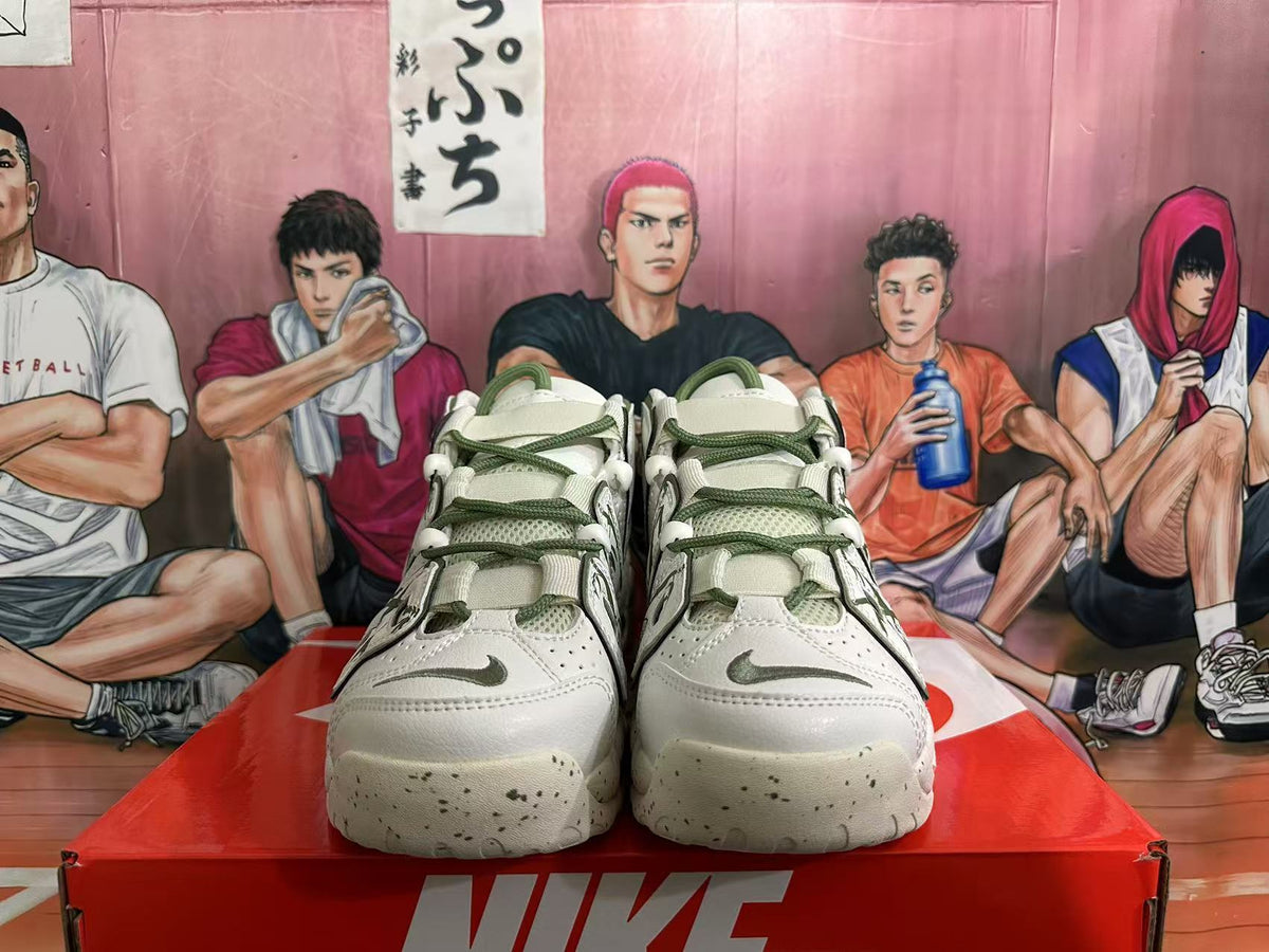 Nike Air More Uptempo Panda Bamboo Trainers - product image from the listing.