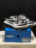 HOKA Stinson One 7 Black and White Trail Trainers - product image from the listing.