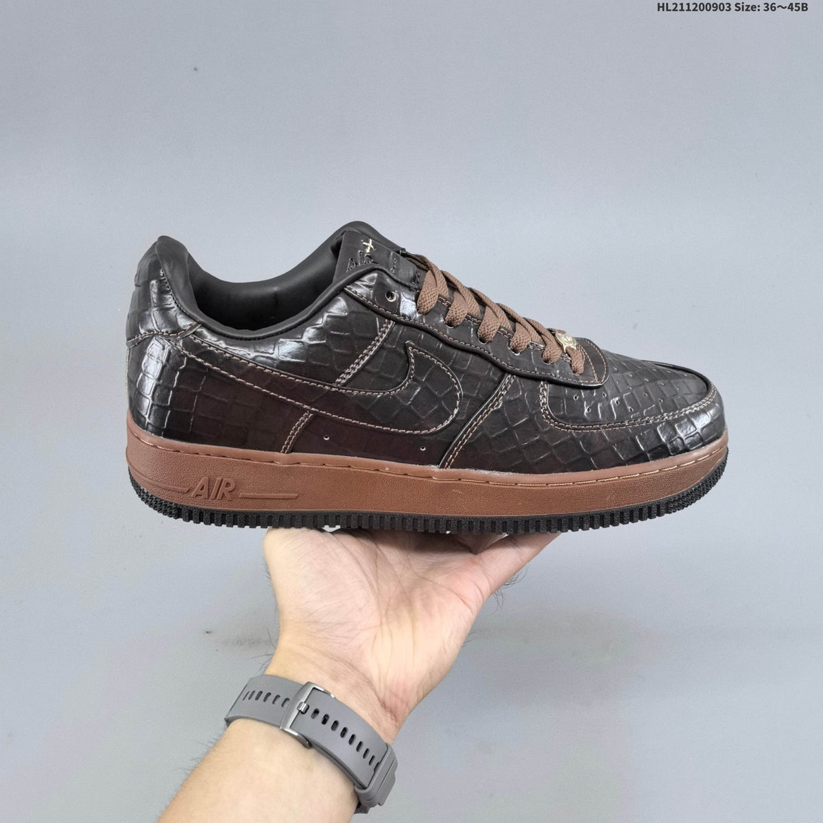Dark Brown Nike Air Force 1 '07 Low Sneakers - product image from the listing.