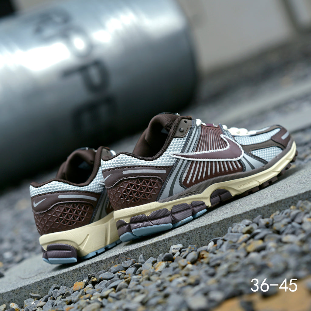 Brown and Blue Nike Air Zoom Vomero 5 Sneakers - product image from the listing.