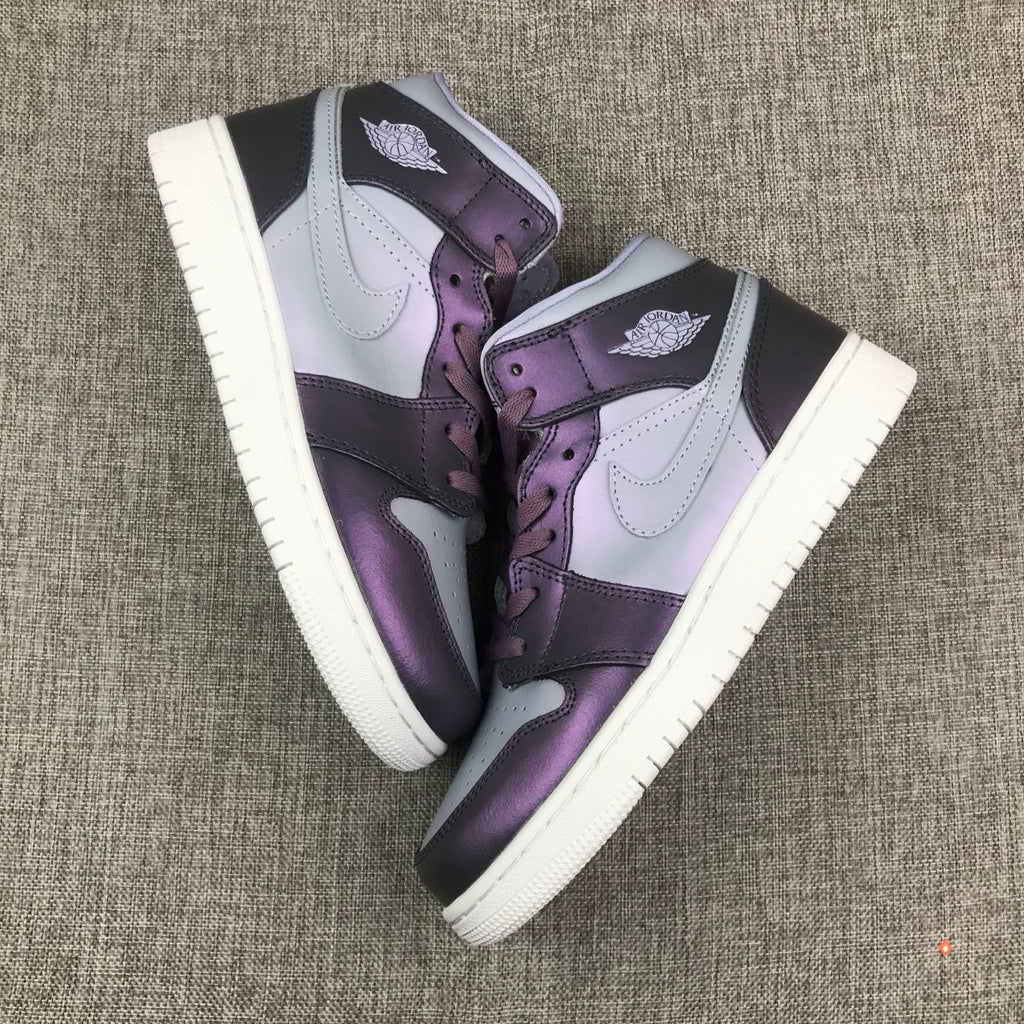 Jordan 1 Mid Sneakers in Purple AV5174-400 - product image from the listing.