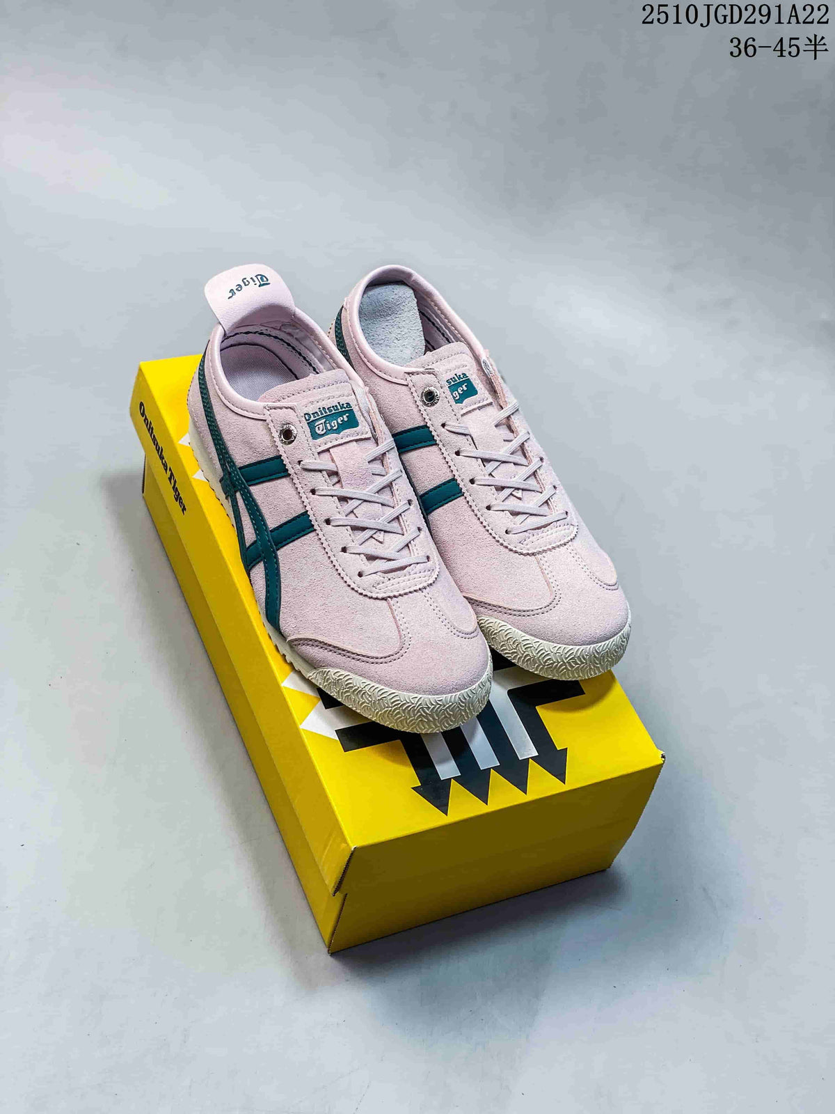 Onitsuka Tiger Trainers Pink Teal Style 2510JGD291A22 - product image from the listing.