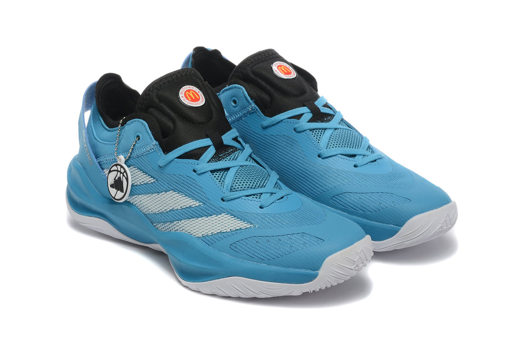Adidas Adizero Basketball Shoes in Blue - product image from the listing.