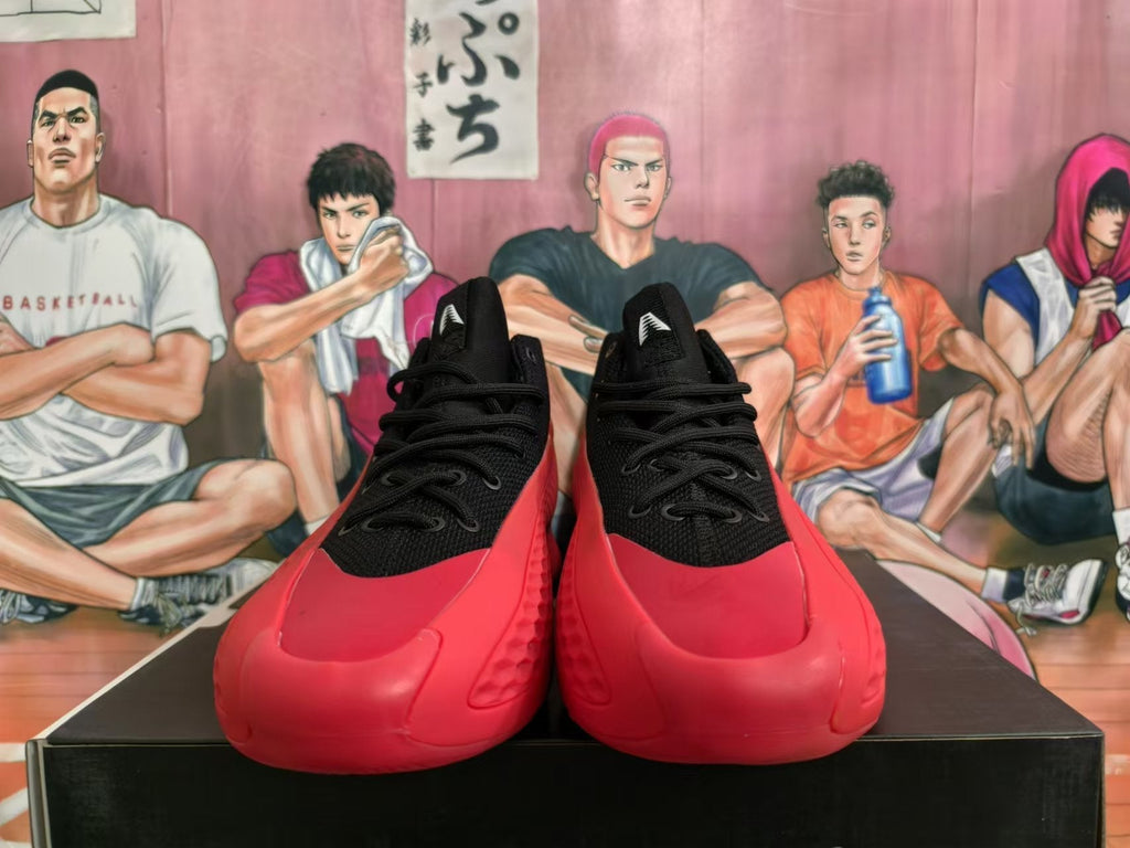 Adidas Basketball Shoes, Black and Red High-Cut - product image from the listing.