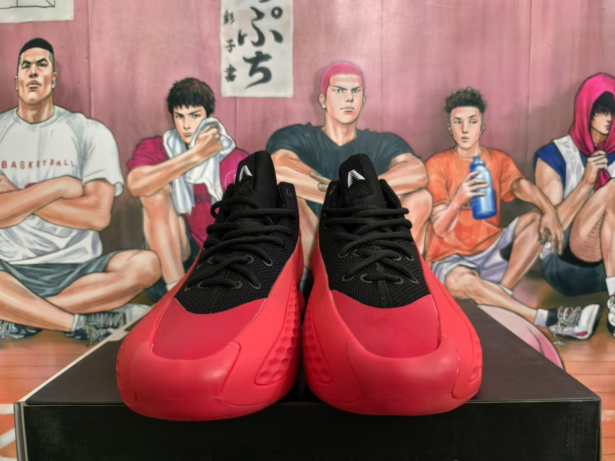Adidas Basketball Shoes, Black and Red High-Cut - product image from the listing.