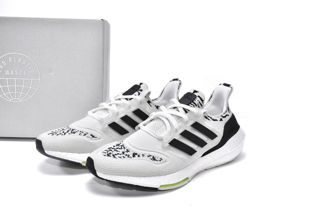 adidas UltraBoost 22 GX5573 White Black Zebra Shoes for Running - product image from the listing.