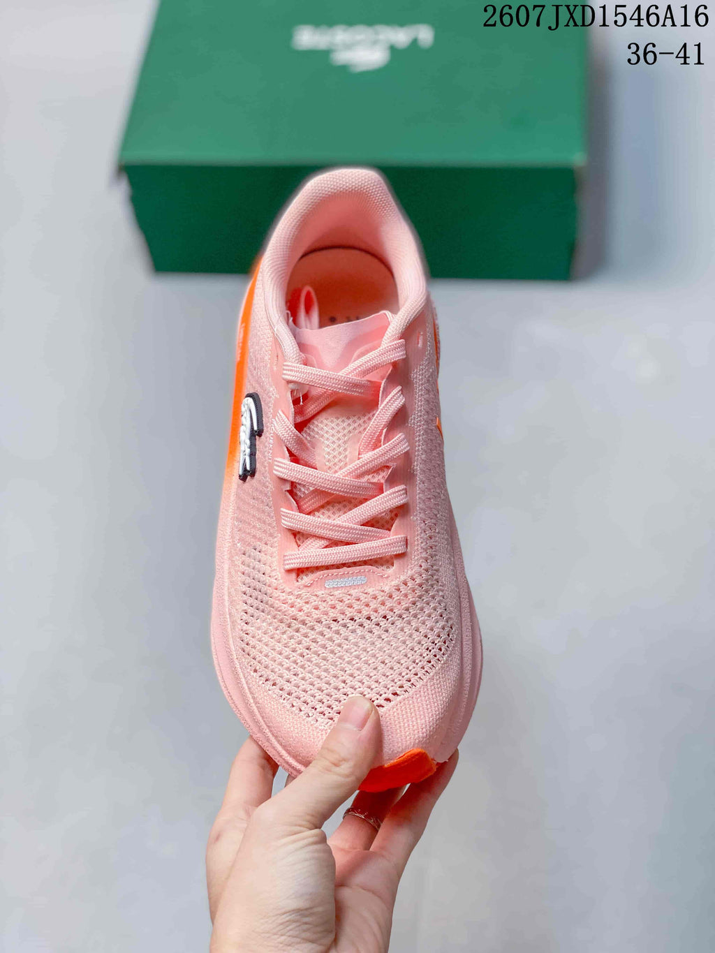Lacoste Neo Run Low-Top Sneakers in Pink Orange - product image from the listing.