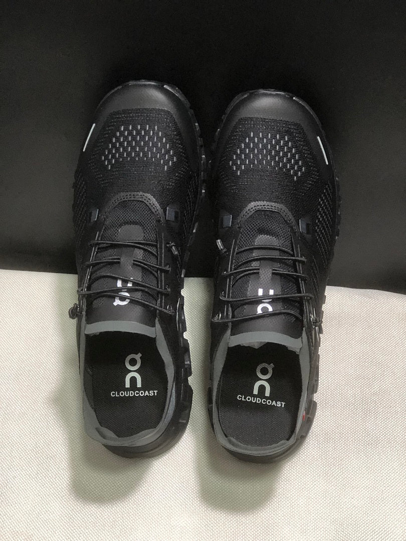 On Cloud 6 Coast Running Shoes in Black - product image from the listing.
