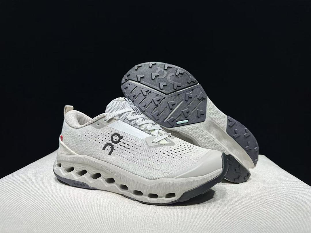 Gray and White On Cloudsurfer Trail 2 Shoes - product image from the listing.
