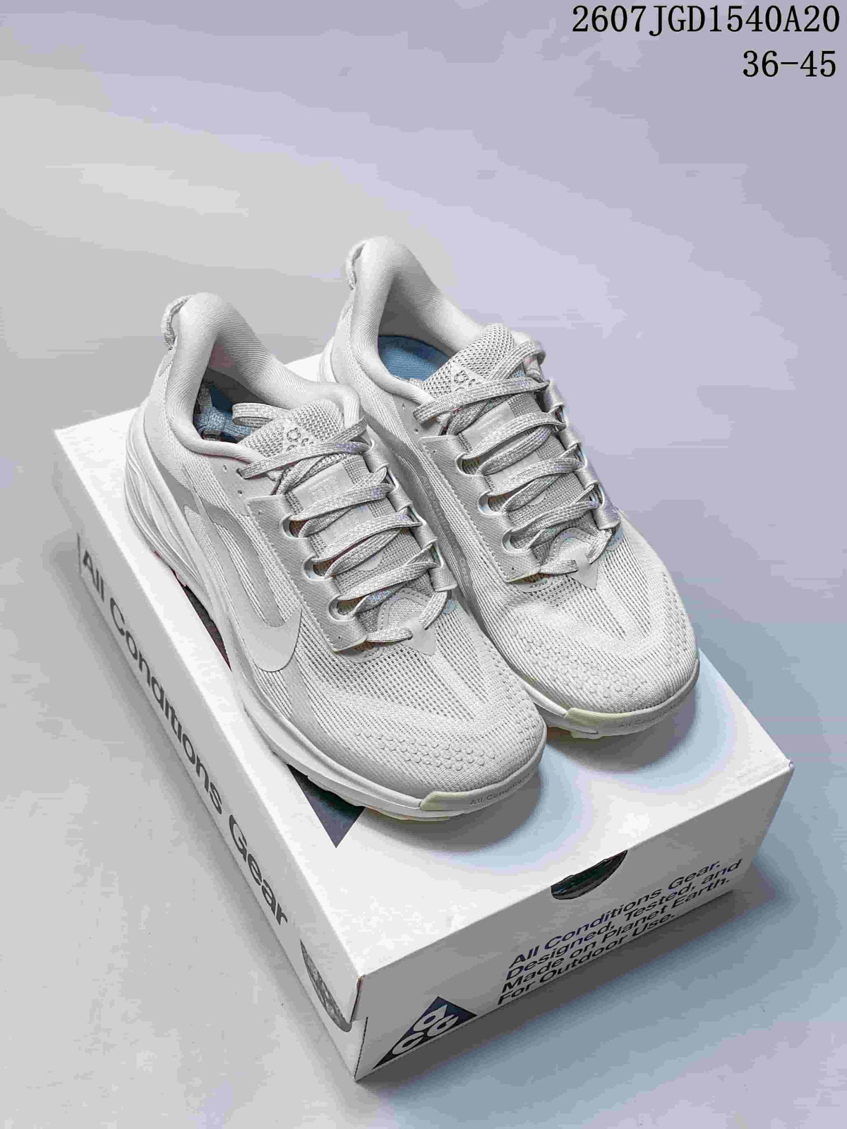 Nike ACG Pegasus Trail Sneakers in White Grey HV8116-400 - product image from the listing.