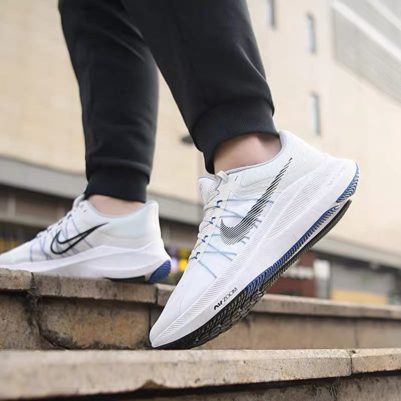 Nike Zoom Winflo 7 Running Shoes in White Blue CW3419-008 - product image from the listing.