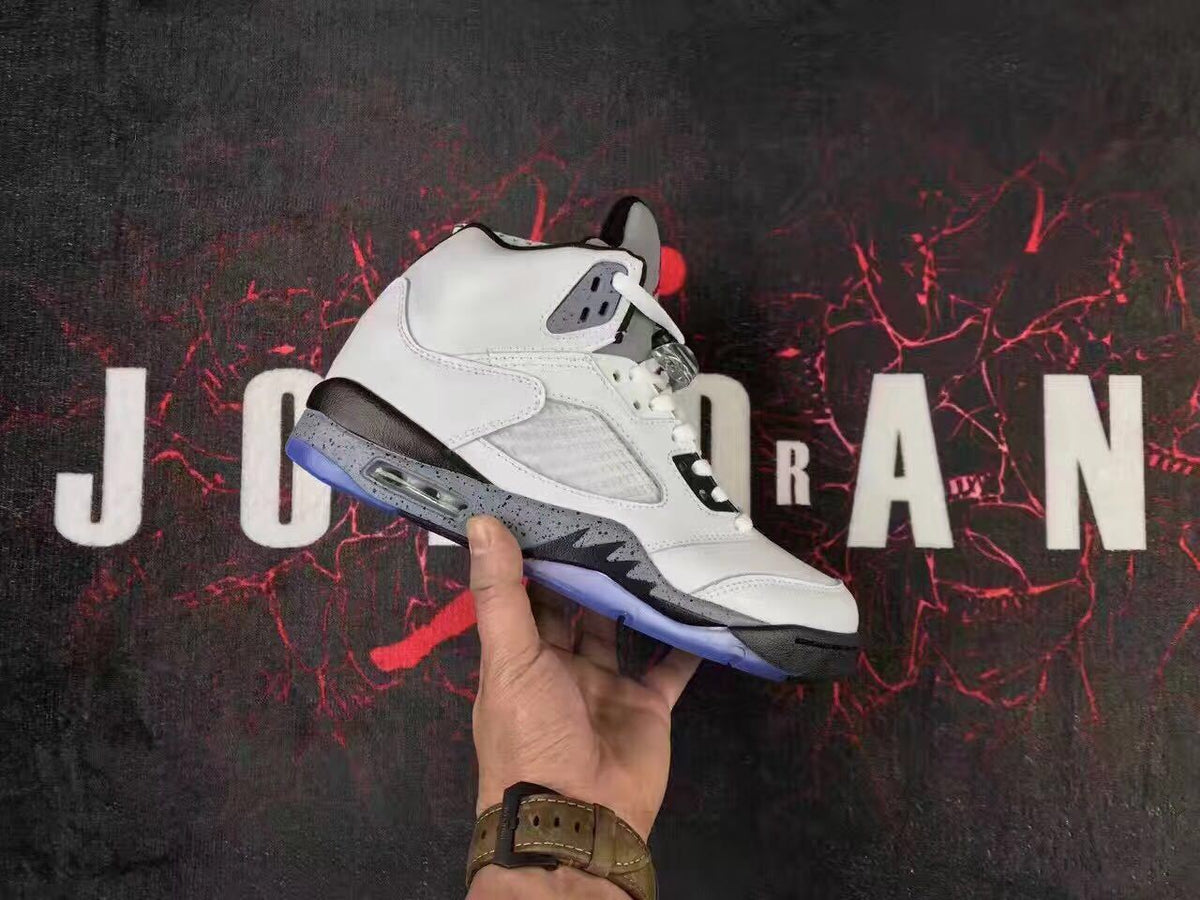 Air Jordan 5 White Cement High-Top Sneakers - product image from the listing.