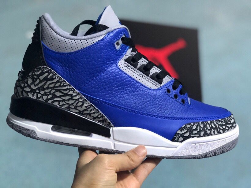 Jordan 3 Retro Sneakers in Royal Blue Grey CT8532-400 - product image from the listing.