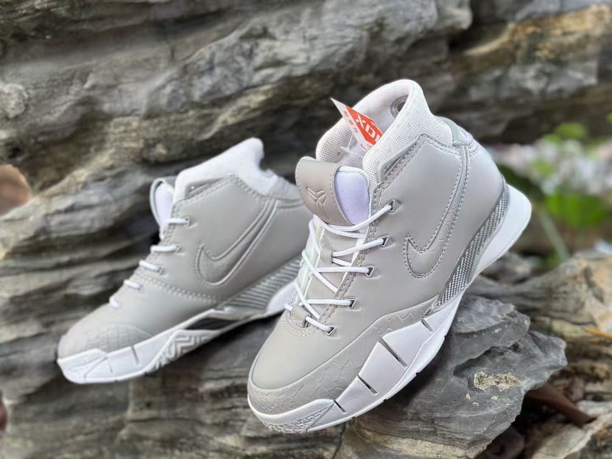 Grey Nike Kobe 1 FTB Basketball Shoes - product image from the listing.