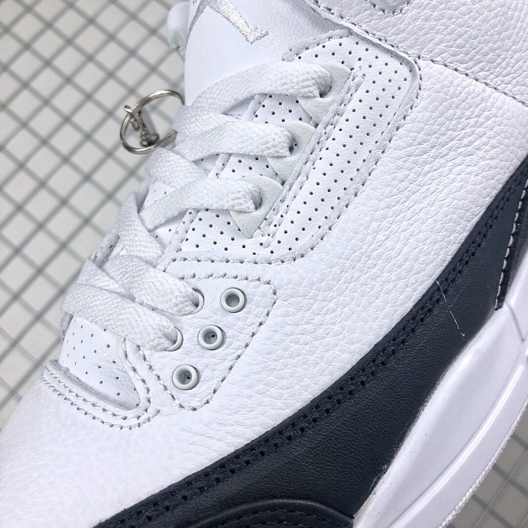 Fragment x Air Jordan 3 Sneakers in White Black - product image from the listing.