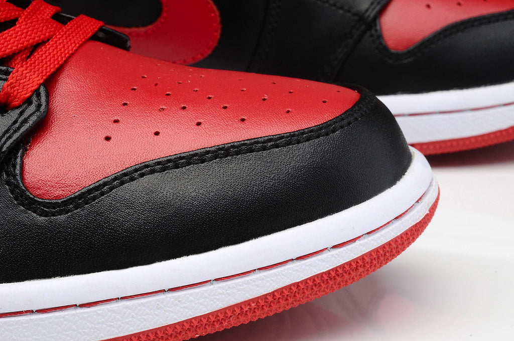 Air Jordan 1 Low Black Red Sneakers - product image from the listing.