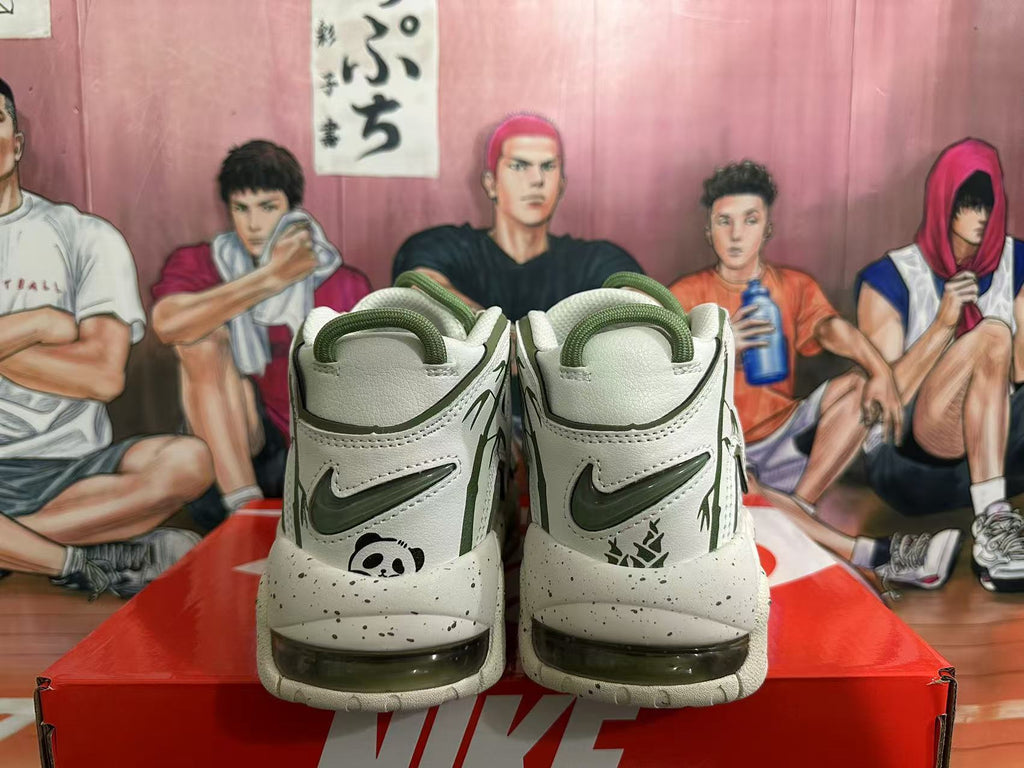 Nike Air More Uptempo Panda Bamboo Trainers - product image from the listing.
