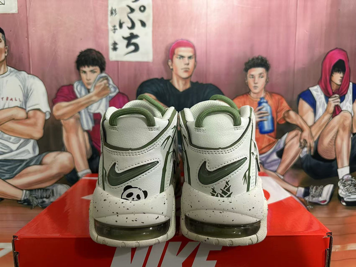 Nike Air More Uptempo Panda Bamboo Trainers - product image from the listing.
