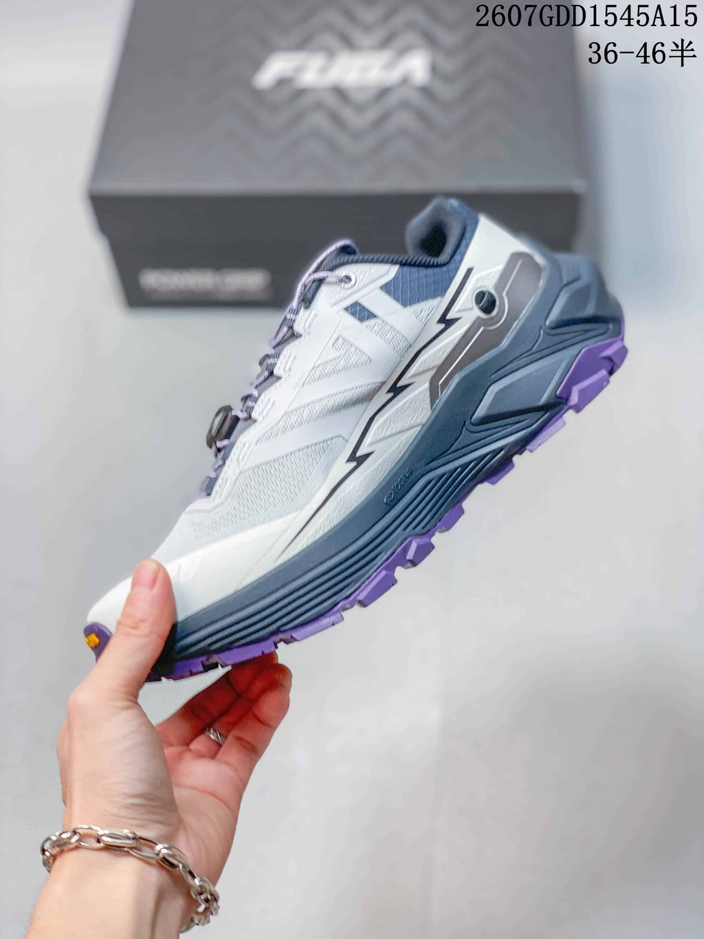 KAILAS FUGA EX3 BOA Hiking Sneakers in Gray White Purple - product image from the listing.