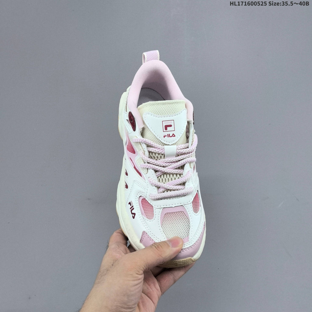 FILA FERN Low-Top Sneakers in White Pink F12W622118FMP - product image from the listing.