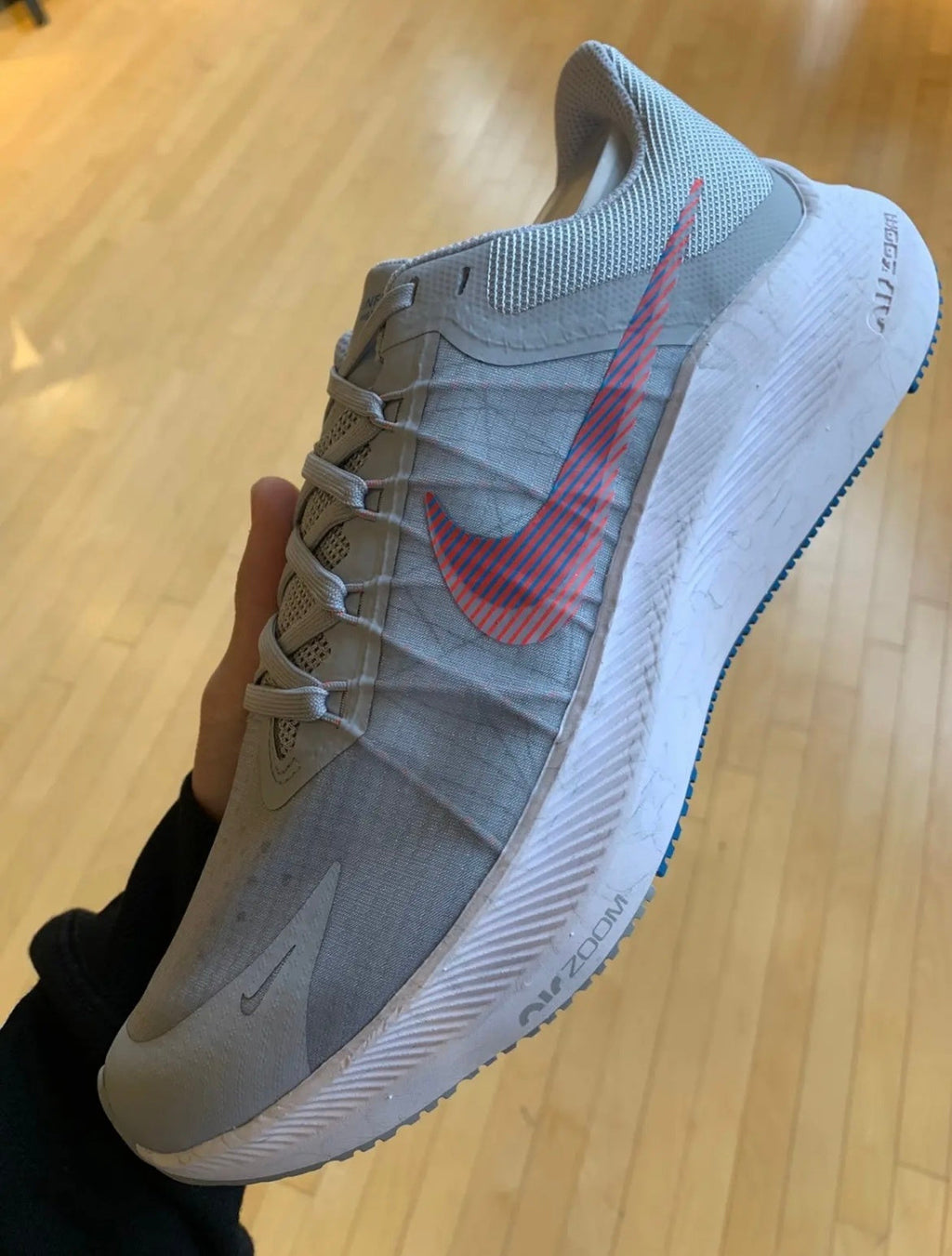 Nike Zoom Winflo 8 Running Shoes in Gray CW3419-004 - product image from the listing.