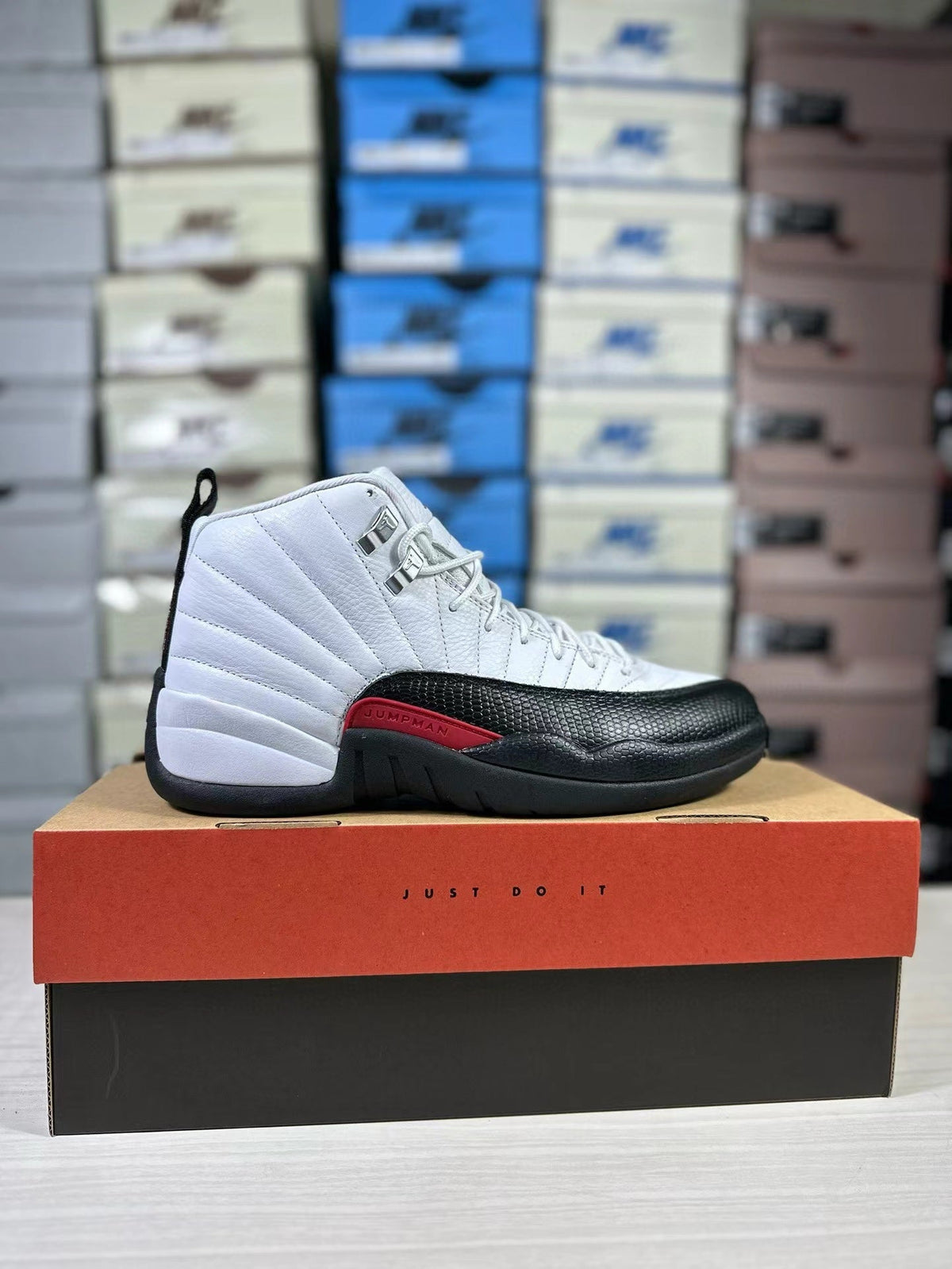 Air Jordan 12 Retro White Black Red CT8013-162 - product image from the listing.