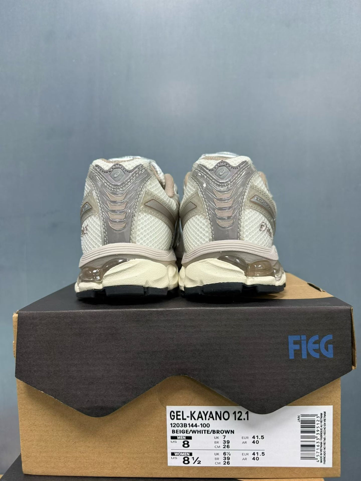 Nike Zoom Vomero 5 Sneakers in Beige White Brown 1203B144-100 - product image from the listing.
