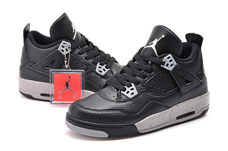 Air Jordan 4 Oreo Basketball Shoes in Black and Grey 314254-003 - product image from the listing.
