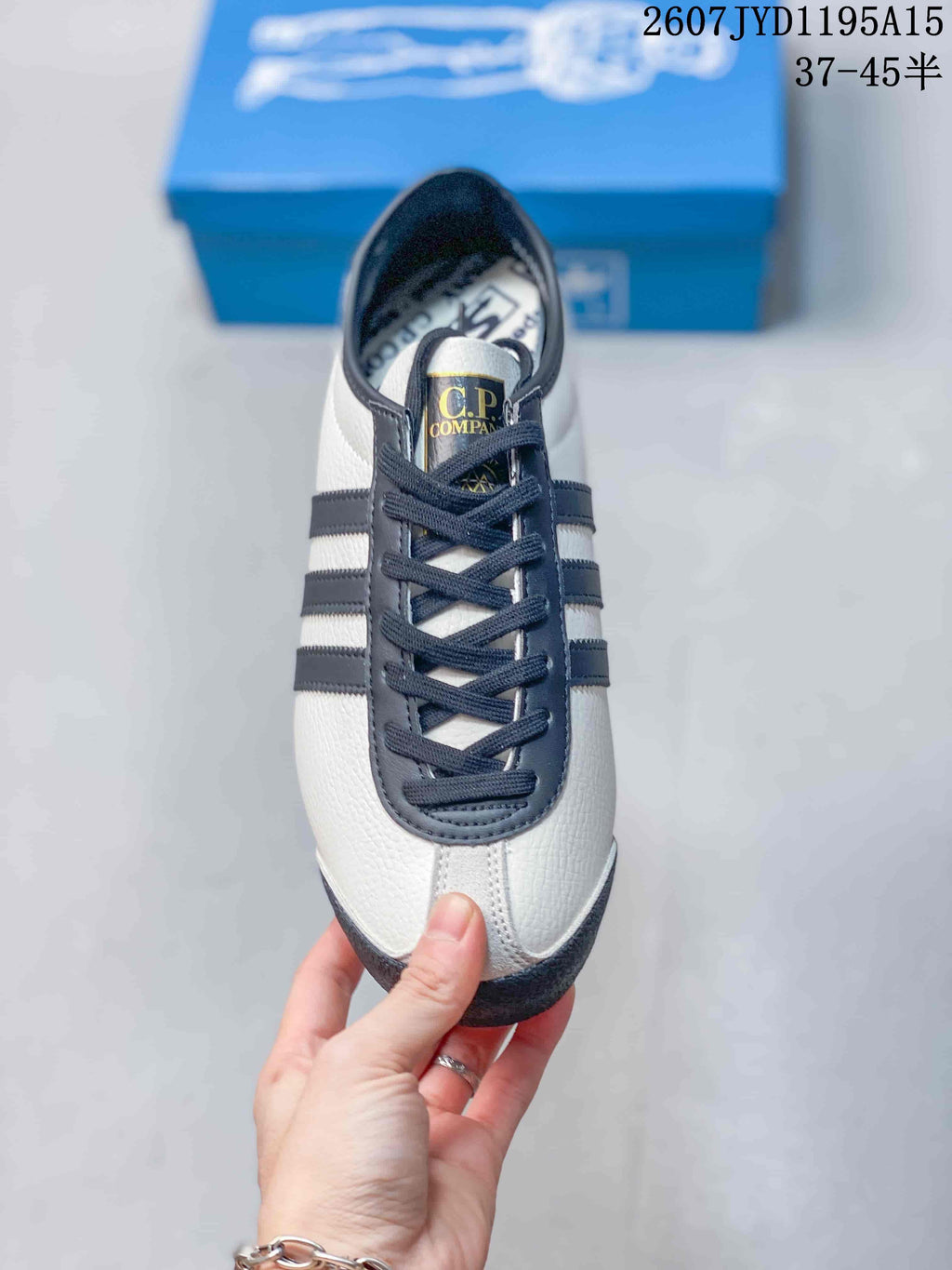adidas x C.P. Company Italia SPZL Sneakers Off-White in Navy - product image from the listing.