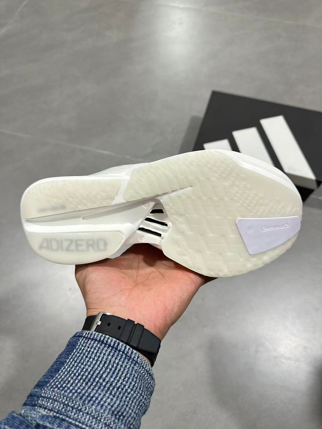 Adidas Adizero Lightstrike Pro Running Shoes in White JR6355 - product image from the listing.