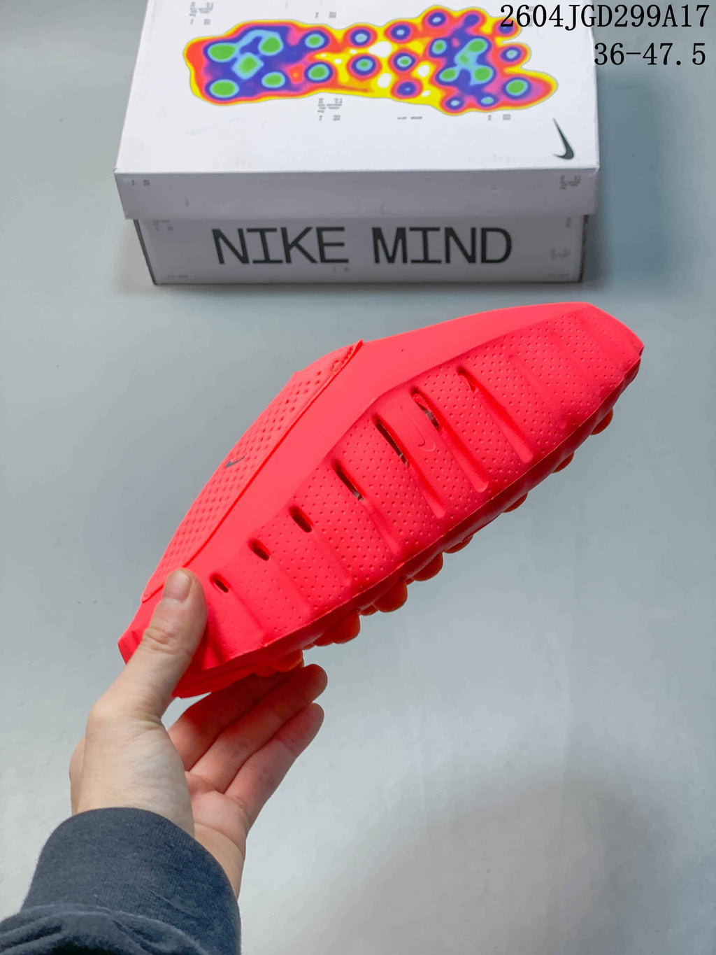 Nike Mind 001 Recovery Slide in Red 2604JGD299A17 - product image from the listing.
