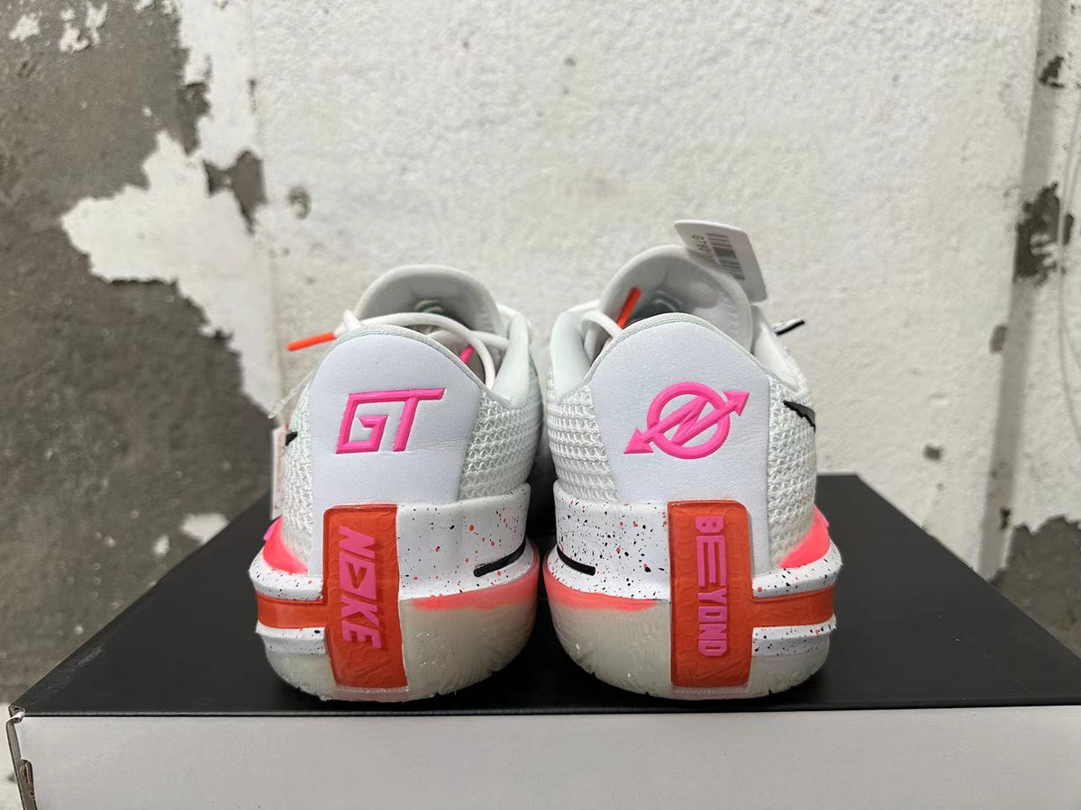 Nike GT Cut 3 Basketball Shoes in White Pink - product image from the listing.
