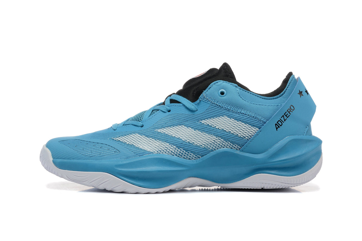 Adidas Adizero Basketball Shoes in Blue - product image from the listing.
