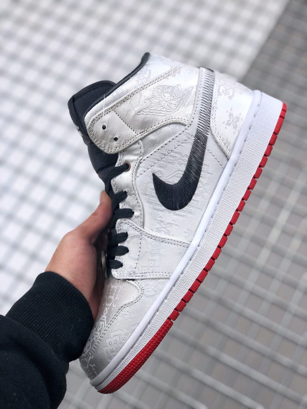 Edison Chen White Silk CU2804-100 Sneakers - Air Jordan 1 Mid - product image from the listing.