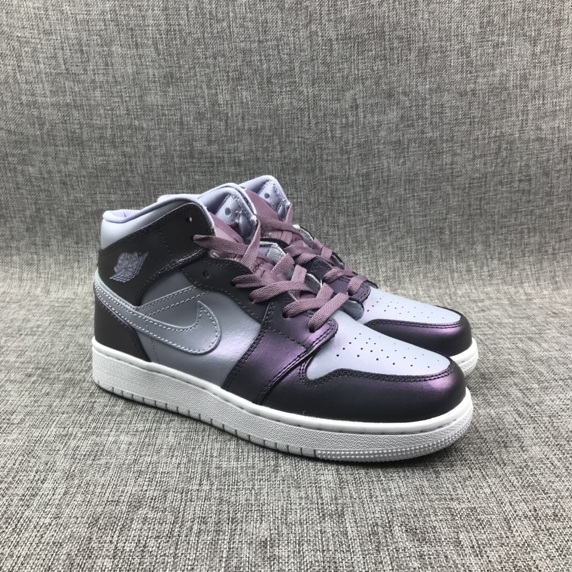Jordan 1 Mid Sneakers in Purple AV5174-400 - product image from the listing.
