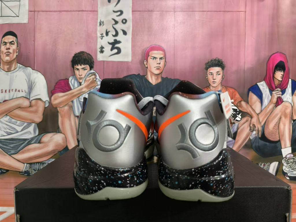Silver and Orange Nike KD All-Star Basketball Shoes - product image from the listing.