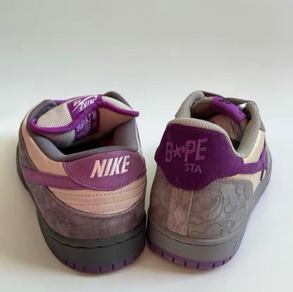 BAPE SK8 Sta Sneakers in White Purple - product image from the listing.