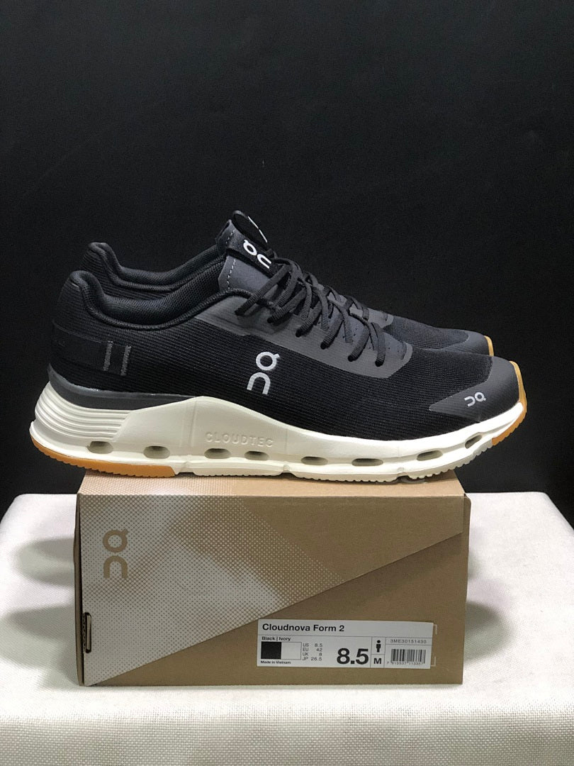 On Cloudnova Form 2 Sneakers in Black Ivory - product image from the listing.