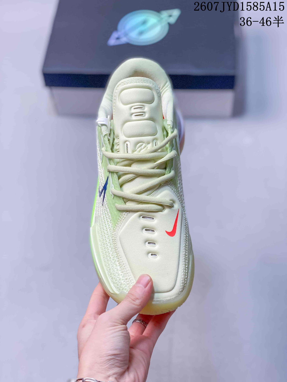 Nike Beyond Basketball Shoes in White Green 2607TYD1585A15 - product image from the listing.