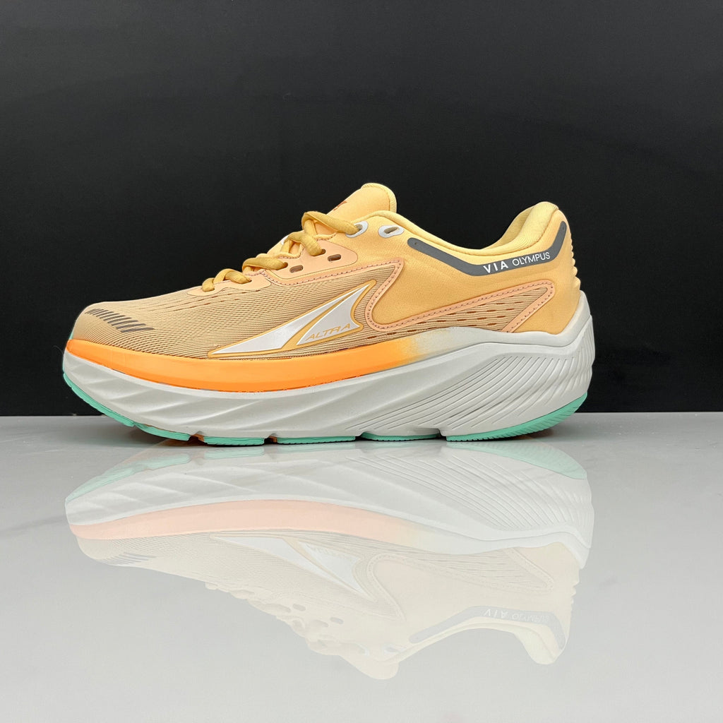 Yellow and Orange ALTRA Via Olympus Running Shoes - product image from the listing.