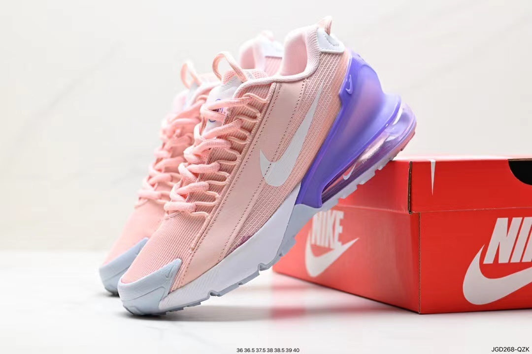 Nike Air Max 270 React Sneakers in Pink Orange Purple - product image from the listing.