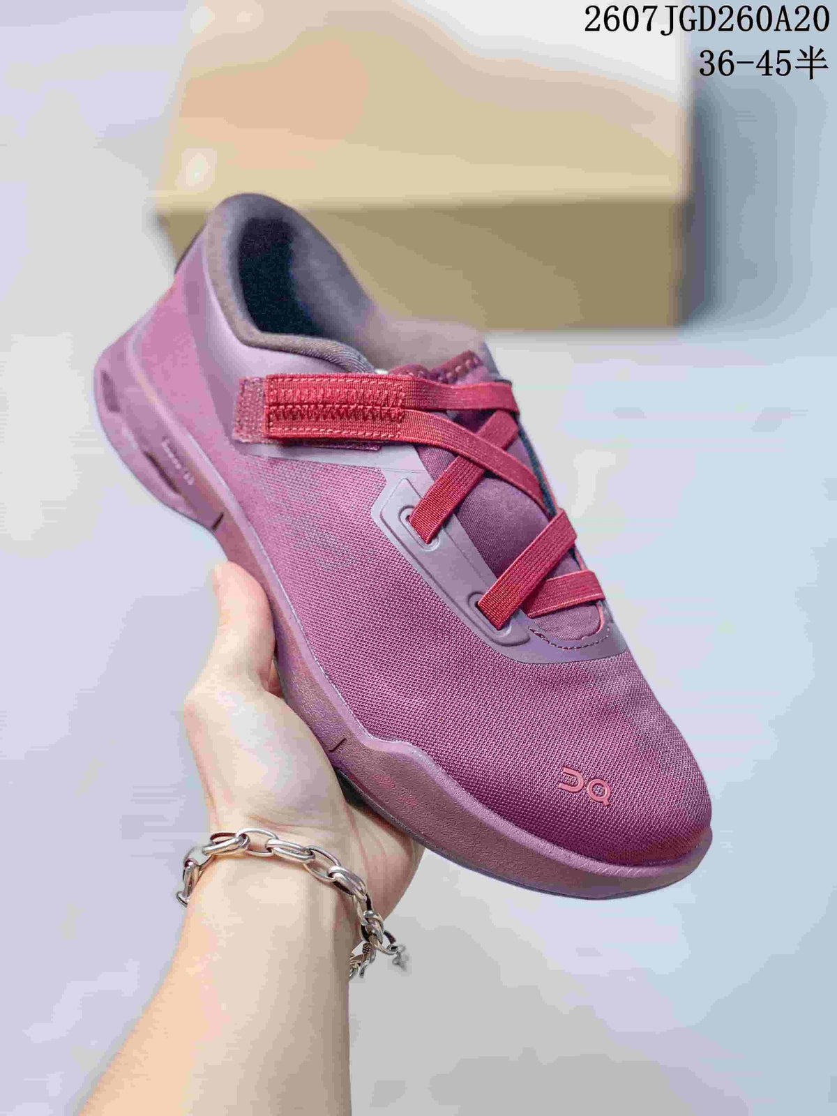 On Cloudnova Moon Sneakers in Navy, in Pink and White - product image from the listing.