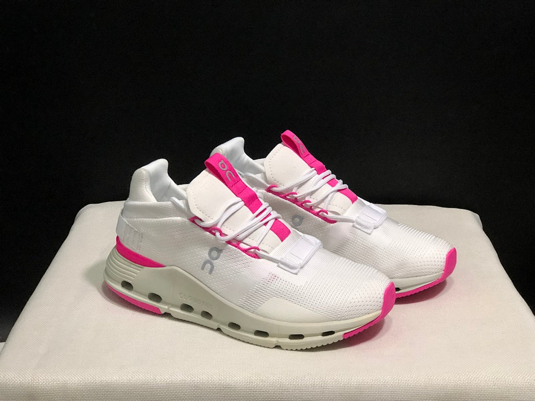 On Cloudnova Sneakers in White Pink - product image from the listing.