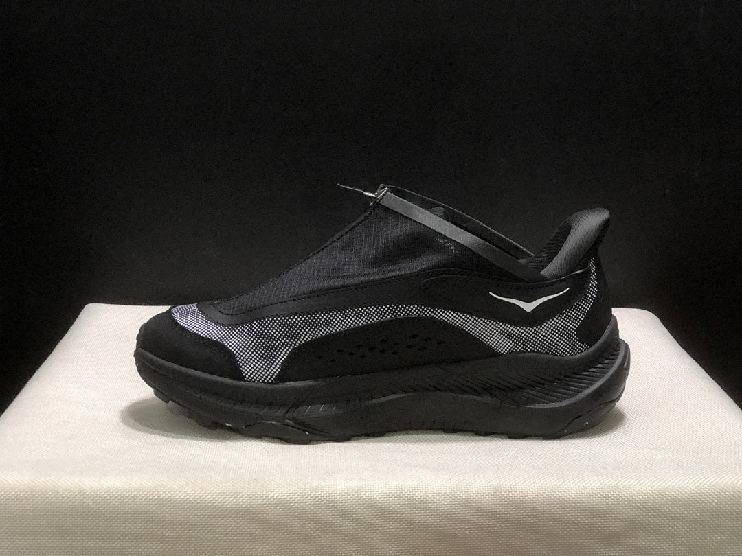Black HOKA Project Transport Zip Sneakers - product image from the listing.