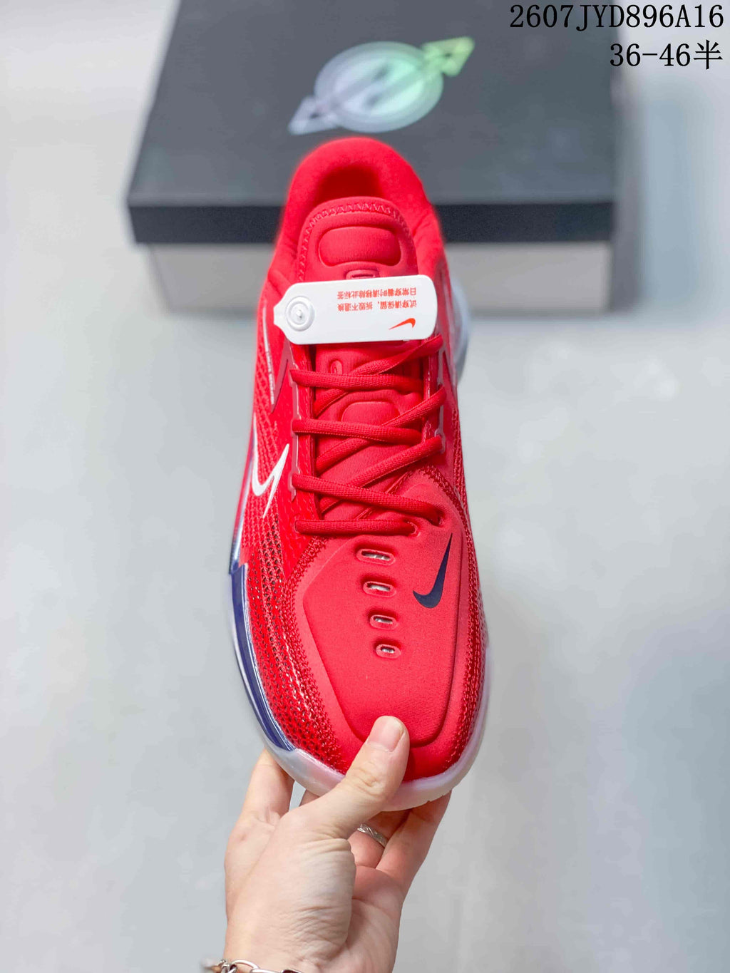 Nike Air Zoom G.T. Cut EP Basketball Shoes in Red White Blue - product image from the listing.
