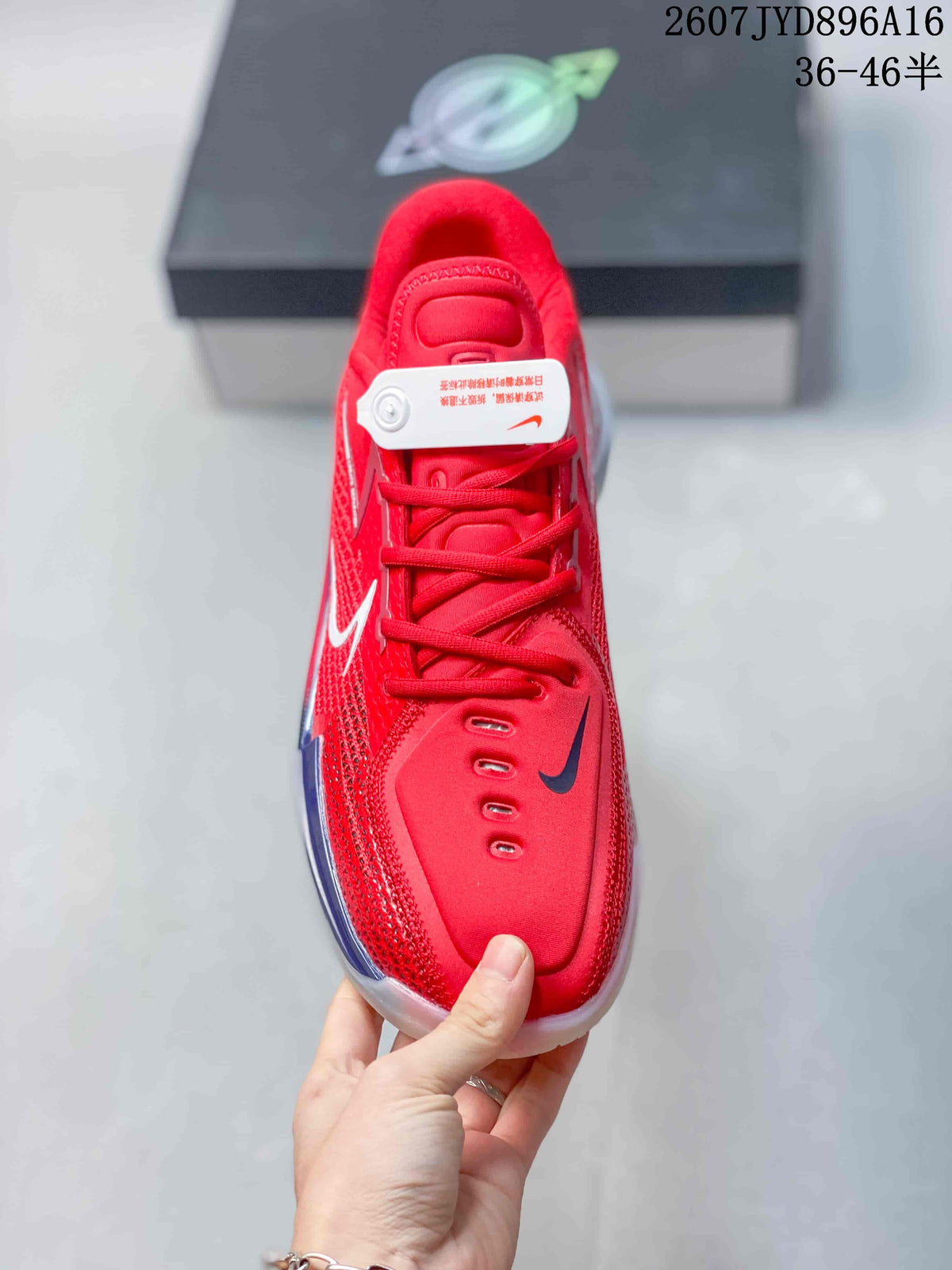 Nike Air Zoom G.T. Cut EP Basketball Shoes in Red White Blue - product image from the listing.