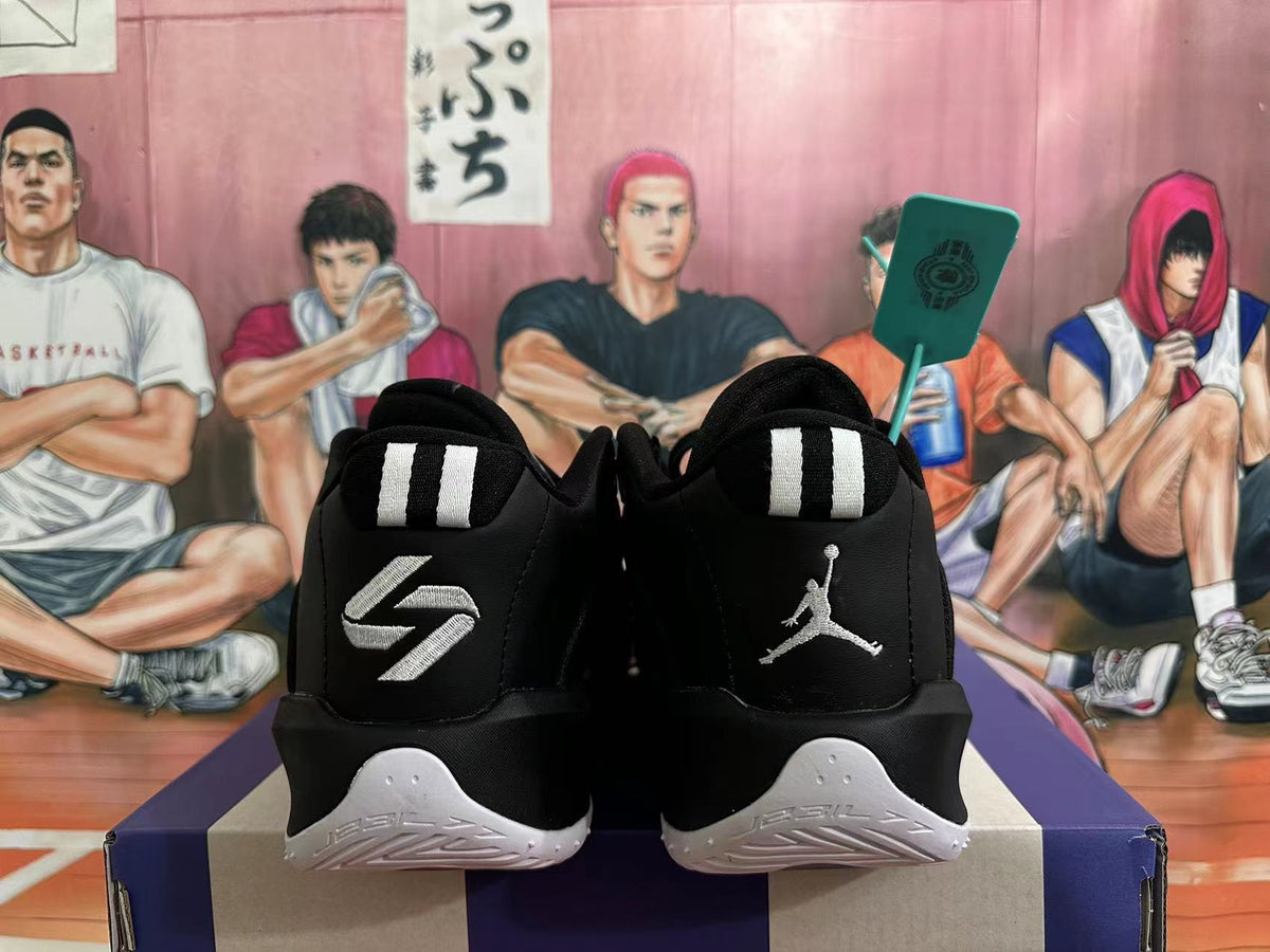 Jordan Luka 2 Basketball Shoes in Black White Red - product image from the listing.